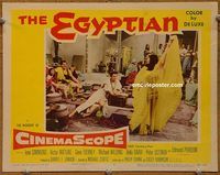 d223 EGYPTIAN vintage movie lobby card #7 '54 Jean Simmons, Victor Mature
