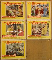 e557 EGYPTIAN 5 vintage movie lobby cards '54 Jean Simmons, Victor Mature