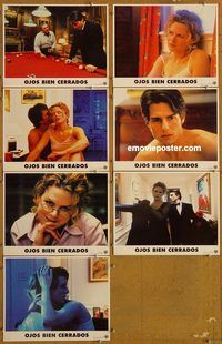 e752 EYES WIDE SHUT 7 Spanish vintage movie lobby cards '99 Kubrick,Kidman