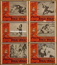 e644 FASTER PUSSYCAT KILL KILL 6 vintage movie lobby cards '65 Meyer