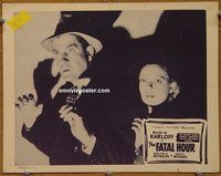 d239 FATAL HOUR vintage movie lobby card R50 Boris Karloff, Marjorie Reynolds