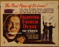 d822 FIGHTING FATHER DUNNE vintage movie title lobby card '48 Pat O'Brien