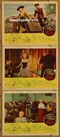 e298 FIRST TRAVELING SALESLADY 3 vintage movie lobby cards '56 Ginger Rogers