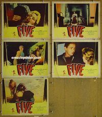 e558 FIVE 5 vintage movie lobby cards '51 William Phipps, Susan Douglas