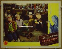 d252 FOOL'S GOLD vintage movie lobby card #2 '46 Hopalong Cassidy tied up!