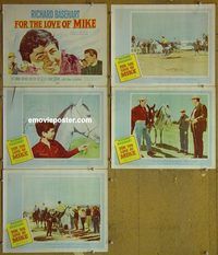 e559 FOR THE LOVE OF MIKE 5 vintage movie lobby cards '60 Richard Baseheart