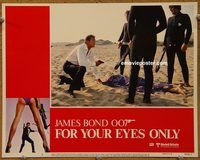 d257 FOR YOUR EYES ONLY vintage movie lobby card #8 '81 Moore as James Bond!