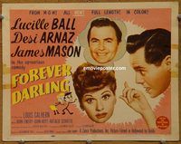 d825 FOREVER DARLING vintage movie title lobby card '56 Desi Arnaz, I Love Lucy!