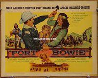 d826 FORT BOWIE vintage movie title lobby card '58 Ben Johnson, Jan Harrison