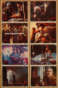 e851 FRIGHT NIGHT 8 vintage movie lobby cards '85 Chris Sarandon, horror!