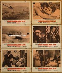 e648 FROM RUSSIA WITH LOVE 6 vintage movie lobby cards '64 Connery as Bond