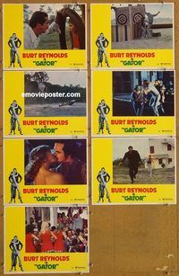 e758 GATOR 7 vintage movie lobby cards '76 Burt Reynolds, Lauren Hutton