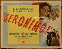 d831 GERONIMO vintage movie title lobby card R49 Preston Foster, Ellen Drew