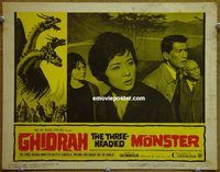 d276 GHIDRAH THE THREE HEADED MONSTER vintage movie lobby card #1 '65 Toho