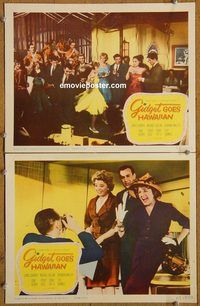 e128 GIDGET GOES HAWAIIAN 2 vintage movie lobby cards '61 Deborah Walley