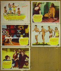 e563 GIDGET GOES HAWAIIAN 5 vintage movie lobby cards '61 Deborah Walley