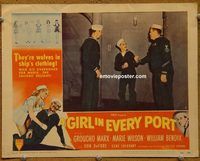 d280 GIRL IN EVERY PORT vintage movie lobby card #7 '52 Groucho Marx