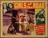 d282 GIRLS OF THE ROAD vintage movie lobby card '40 Ann Dvorak, Helen Mack