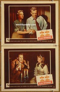 e130 GLASS MENAGERIE 2 vintage movie lobby cards '50 Wyman, Douglas