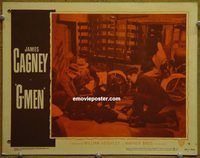 d284 G-MEN vintage movie lobby card #5 R49 James Cagney taking hostage!