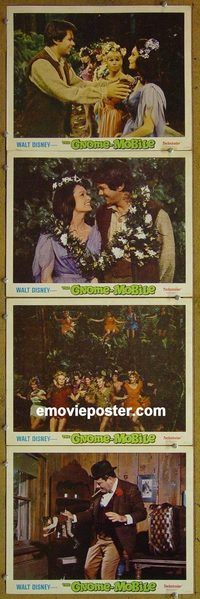 e436 GNOME-MOBILE 4 vintage movie lobby cards '67 Walt Disney, Brennan