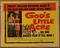 d833 GOD'S LITTLE ACRE vintage movie title lobby card '58 Robert Ryan, Aldo Ray