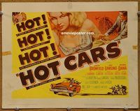 d855 HOT CARS vintage movie title lobby card '56 bad blonde Joi Lansing!