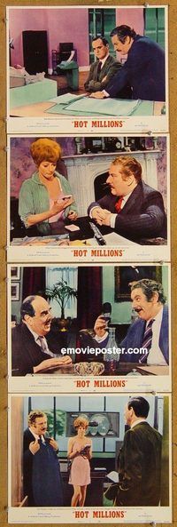 e447 HOT MILLIONS 4 vintage movie lobby cards '68 Peter Ustinov, Maggie Smith