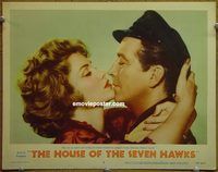 d316 HOUSE OF THE SEVEN HAWKS vintage movie lobby card #5 '59 Robert Taylor