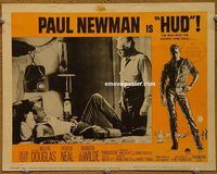 d322 HUD vintage movie lobby card #8 '63 Paul Newman, Melvyn Douglas