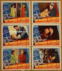 e662 I MARRIED A COMMUNIST 6 vintage movie lobby cards 1950 Woman on Pier 13