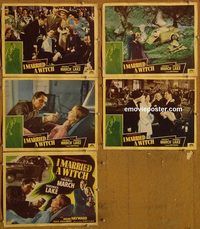 e571 I MARRIED A WITCH 5 vintage movie lobby cards R40s March, Lake