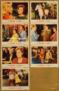 e767 I THANK A FOOL 7 vintage movie lobby cards'62 Susan Hayward, Peter Finch