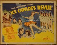 d860 ICE CAPADES REVUE vintage movie title lobby card '42 Ellen Drew, Vera Vague