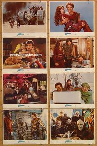 e859 ICE PIRATES 8 vintage movie lobby cards '84 Robert Urich, Mary Crosby