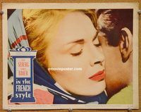 d337 IN THE FRENCH STYLE vintage movie lobby card '63 Jean Seberg close-up!