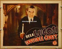d345 INVISIBLE GHOST #2 vintage movie lobby card '41 best Lugosi close up!