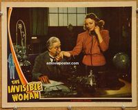 d349 INVISIBLE WOMAN vintage movie lobby card '40 Virginia Bruce, Barrymore