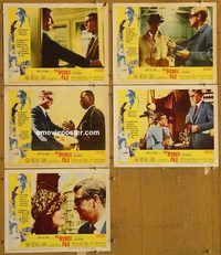 e573 IPCRESS FILE 5 vintage movie lobby cards '65 Michael Caine as a spy!