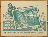 d353 ISLAND OF LOST SOULS #3 vintage movie lobby card R58 dead manimal!