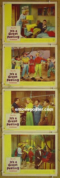 e454 IT'S A GREAT FEELING 4 vintage movie lobby cards '49 Doris Day