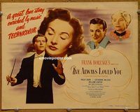 d865 I'VE ALWAYS LOVED YOU vintage movie title lobby card '46 Philip Dorn, musical!