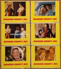 e667 JACKSON COUNTY JAIL 6 vintage movie lobby cards '76 Y. Mimieux