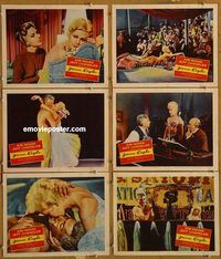 e669 JEANNE EAGELS 6 vintage movie lobby cards '57 Kim Novak, Chandler