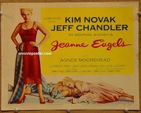 d866 JEANNE EAGELS vintage movie title lobby card '57 Kim Novak, Chandler