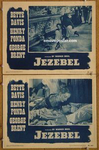 e151 JEZEBEL 2 vintage movie lobby cards R48 Bette Davis, Fonda, Brent