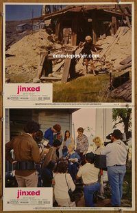 e152 JINXED 2 vintage movie lobby cards '82 Bette Midler, Ken Wahl, Rip Torn
