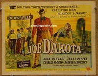 d868 JOE DAKOTA vintage movie title lobby card '57 Jock Mahoney, Luana Patten