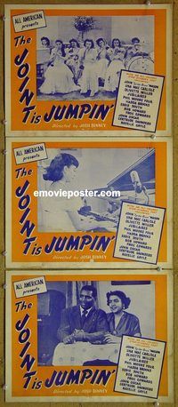 e324 JOINT IS JUMPIN' 3 vintage movie lobby cards '40s all-black musicians!