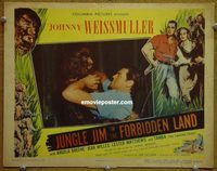 d372 JUNGLE JIM IN THE FORBIDDEN LAND vintage movie lobby card '51 Weissmuller